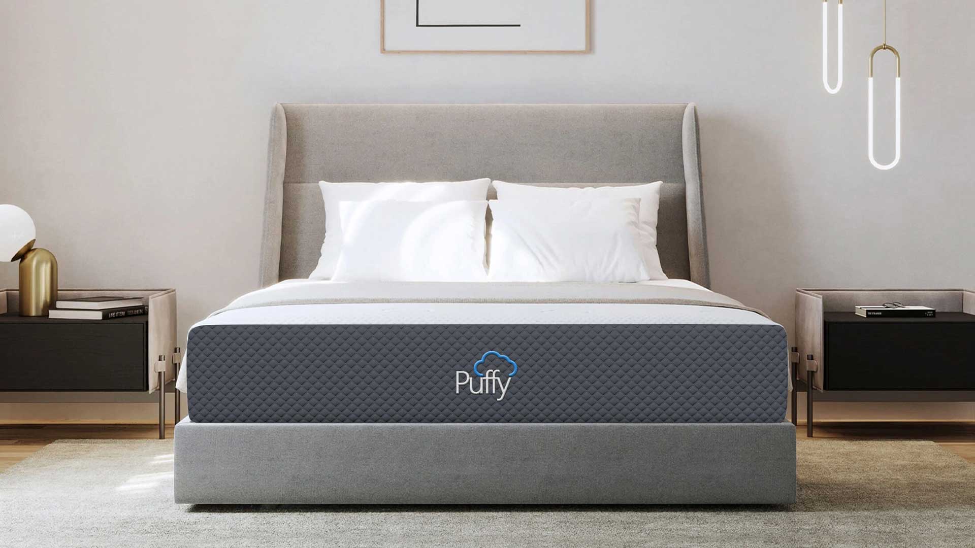 puffy mattress in a bedroom